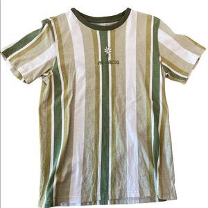 ⚡️ Rebels & Nomad Green White Beige Tee Shirt ~ Size L ⚡️